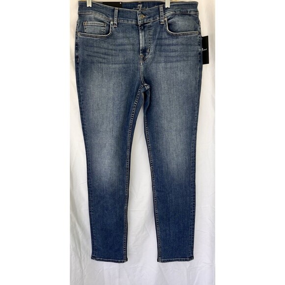 7 For All Mankind Paxtyn Niagara Skinny Jeans Men’s Size 34 High Performance - Picture 1 of 7